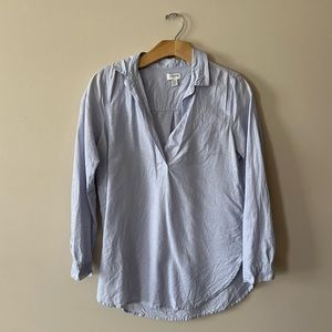 J.Crew Factory Blue Linen Top XS